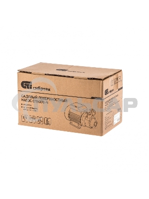 Садовый поверхностный насос СИБРТЕХ СПН370-Ч 370 Вт напор 25 м 1700 л/ч чугун 97241