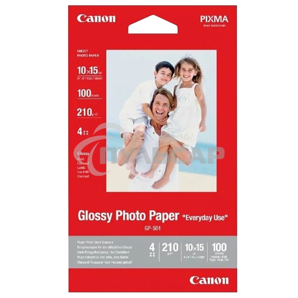 Фотобумага CANONГлянцевая, 210г/м2, A6 (10X15), 100 л.