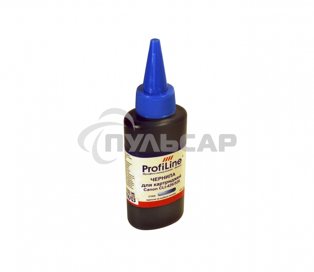 Чернила ProfiLine PL-CLI-426/526 для принтеров Canon iP4820/iP4840/iP4850/iP4870/MG6120/MG6140/MG6150/MG6170/MG8120/MG8140/MG8150/MG8170 Cyan водн 100 мл