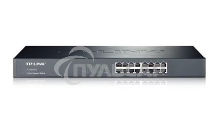 Коммутатор TP-Link SMB TL-SG1016 Коммутатор 16-port Gigabit Switch, 1U 19-inch rack-mountable steel case