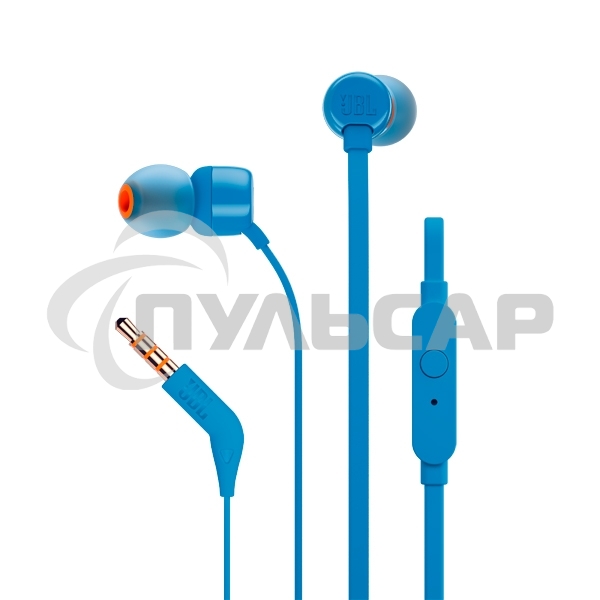 Наушники JBL Tune 110, 3.5 мм, внутриканальные, синий