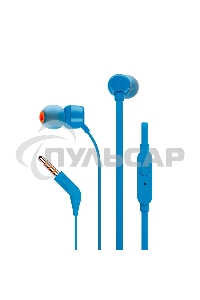 Наушники JBL Tune 110, 3.5 мм, внутриканальные, синий