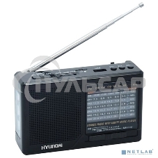 Радиоприемник портативный Hyundai H-PSR140 черный USB microSD