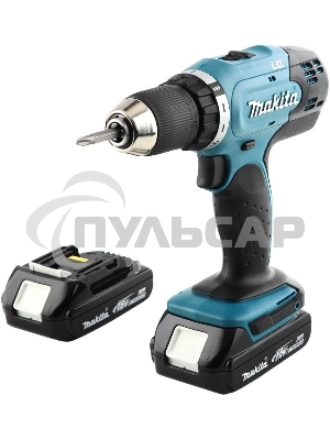 Дрель-шуруповерт Makita DDF453SYE Дрель ак 18В,2х1.5А·ч Li-ion,БЗП-13мм,0-400\1300об\м,42\27Нм,1.8кг,чем
