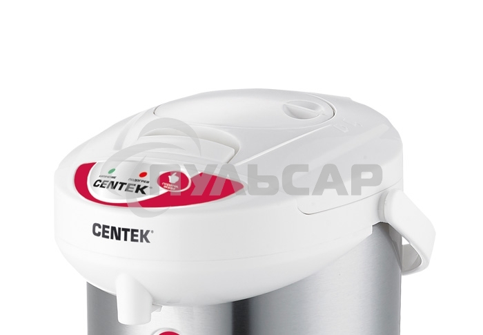 Термопот Centek CT-0080 белый, 3л, 600Вт, 3 способа подачи воды, корпус из нержавеющей стали