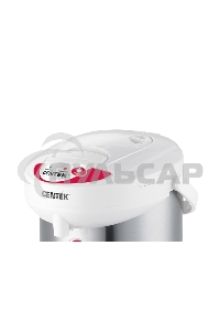 Термопот Centek CT-0080 белый, 3л, 600Вт, 3 способа подачи воды, корпус из нержавеющей стали
