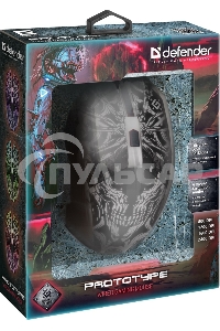 Мышь проводная Defender Prototype GM-670L черный, 2400 dpi, USB, кнопки - 6