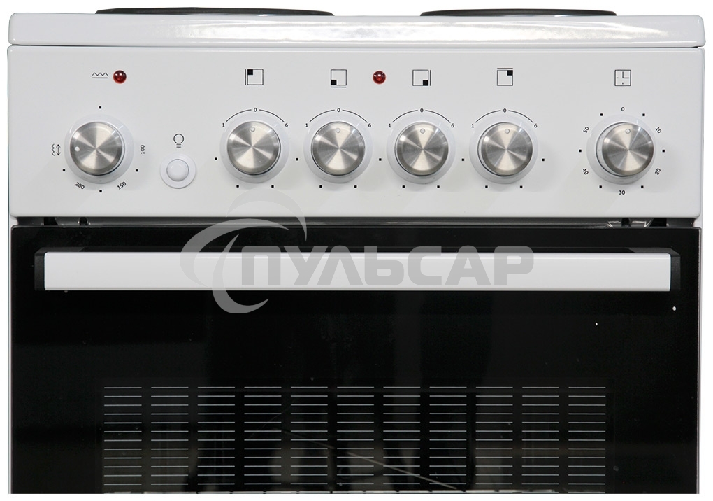 Плита электрическая De Luxe 5004.16Э белый, конфорок 4 шт, духовка 46 л, 50 см x 85 см x 50 см