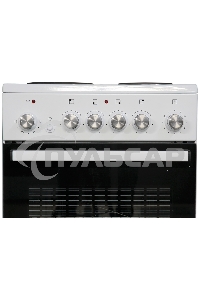 Плита электрическая De Luxe 5004.16Э белый, конфорок 4 шт, духовка 46 л, 50 см x 85 см x 50 см