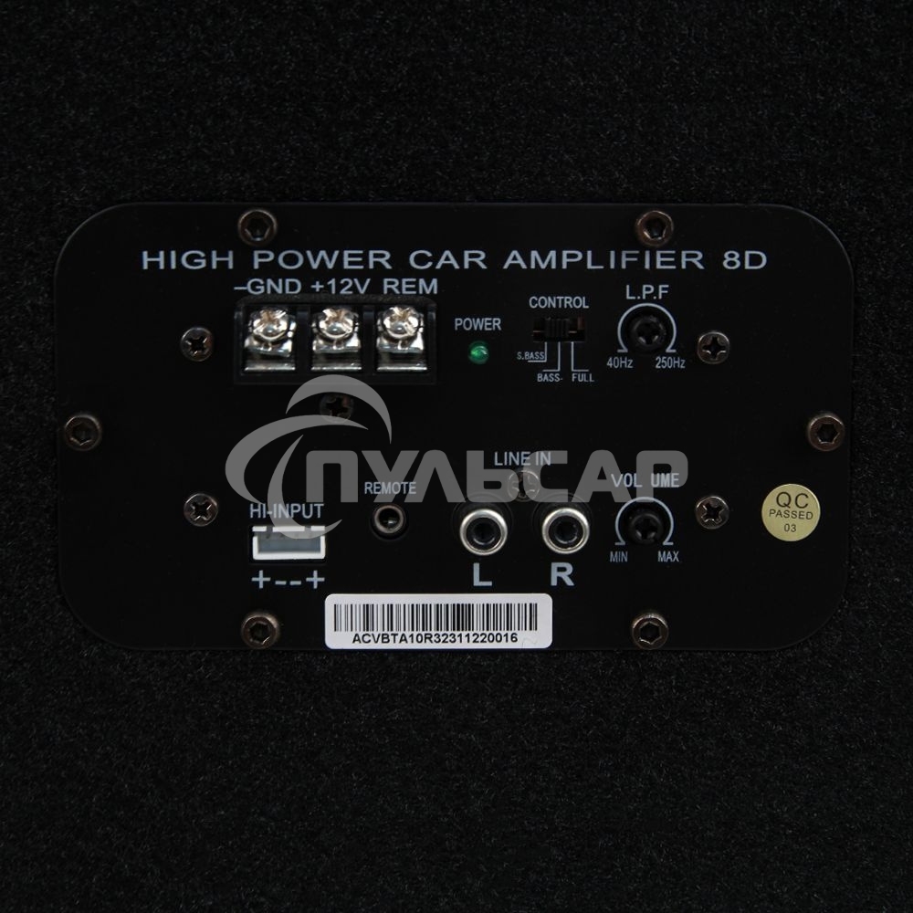 Сабвуфер автомобильный ACV BTA-10R 105Вт активный (25см/10