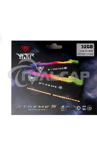 Оперативная память Patriot Viper Xtreme 5, DDR5, 32Gb (2x16Gb), 7600MHz, CL36, DIMM, с радиаторами, RGB, черный