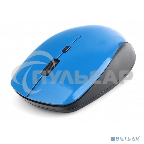 Мышь беспроводная Gembird MUSW-250-2 синий, 1600 dpi, радиоканал, USB, кнопки - 4