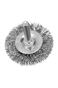 Набор щеток для дрели, 1 Плоская 50мм, 2 Чашки 25-50мм, шпилька, нерж. вит. проволока Denzel
