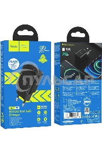 Сетевое зарядное устройство Hoco N27 Black 20W 3A+2.22A+1.67A (PD+QC+AFC) USB-C универсальное черный