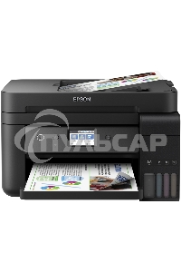 МФУ Epson L6190 (C11CG19404), 4-цветный струйный СНПЧ принтер/сканер/копир/факс A4, 33 (20 цв) стр/мин, 4800x1200 dpi, ADF30, дуплекс, подача: 250 лист., вывод: 30 лист., USB, Wi-Fi, Wi-Fi Direct, Epson Connect, печать фотографий, печать без полей, сенсор