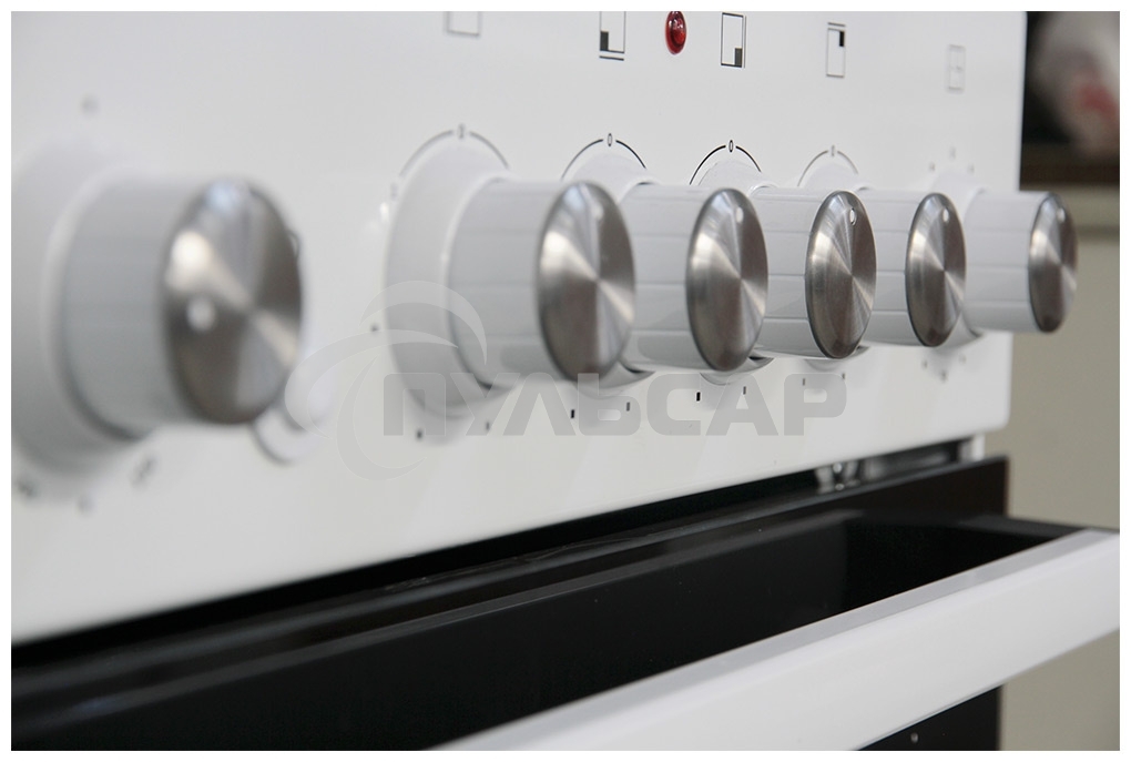 Плита электрическая De Luxe 5004.16Э белый, конфорок 4 шт, духовка 46 л, 50 см x 85 см x 50 см