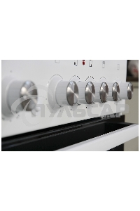 Плита электрическая De Luxe 5004.16Э белый, конфорок 4 шт, духовка 46 л, 50 см x 85 см x 50 см