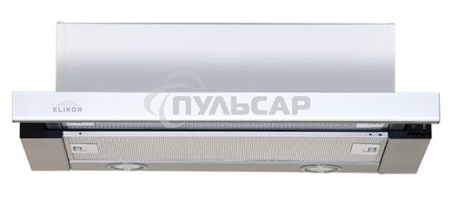 Вытяжка встраиваемая Elikor Интегра Glass 50Н-400-В2Д нержавеющая сталь/стекло белое, 50 см, 400 куб. м/ч, 55 дБ