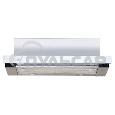 Вытяжка встраиваемая Elikor Интегра Glass 50Н-400-В2Д нержавеющая сталь/стекло белое, 50 см, 400 куб. м/ч, 55 дБ