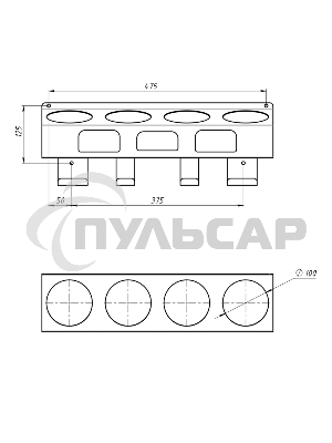 Держатель-органайзер для покрасочных работ, настенный, черный Rexant 38-0654