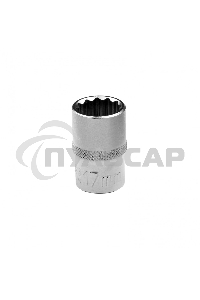 Головка торцевая, 17 мм, 12-гранная, CrV, под квадрат 1/2