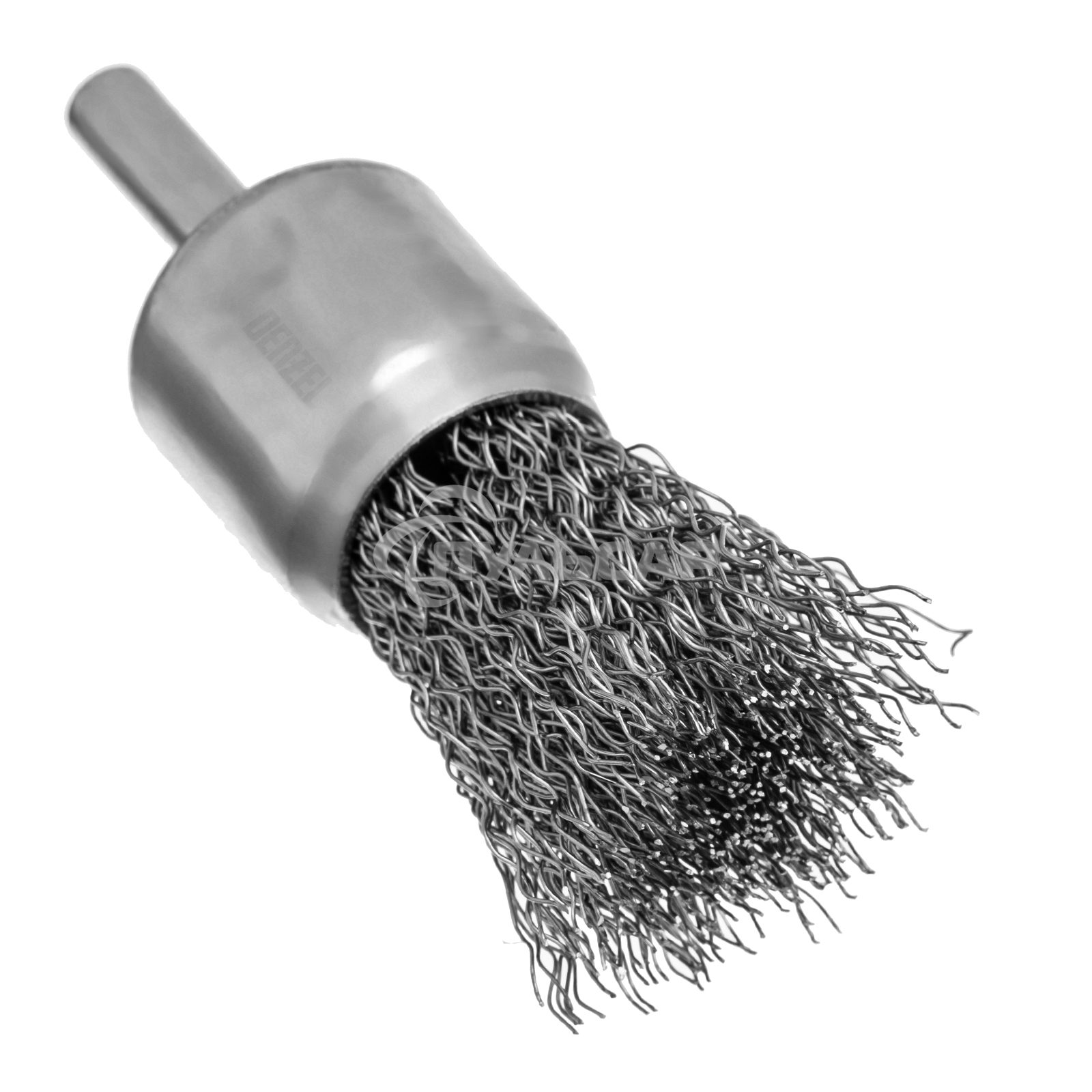 Набор щеток для дрели, 1 Плоская 50мм, 2 Чашки 25-50мм, шпилька, нерж. вит. проволока Denzel