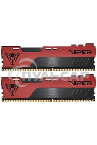 Оперативная память Patriot Viper Elite II, DDR4, 16Gb (2x8 Gb), 3200 MHz, CL18, DIMM, радиатор, красный, черный