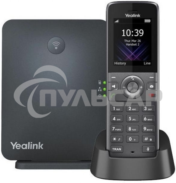 Телефон DECT-трубка Yealink W73P DECT (база W70B+трубка W73H) до 10 SIP-аккаунтов, до 10 трубок на базу, до 20 одноврем. Вызовов