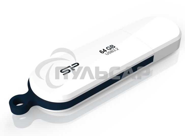 Флешка USB 64 Gb Silicon Power Blaze B32, USB 3.2, белый