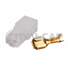 Клемма плоская гнездо 6.3 мм 1-1.5 мм² (РП-м 1.5-(6.3)) + колодка Rexant