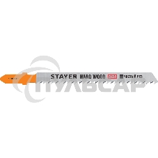 Полотна для эл/лобзика STAYER T101BF, Bi-Metal, по твердому дереву, Т-хвостовик, шаг 2,5мм, 75мм, 2шт, STAYER Professional Полотна для эл/лобзика STAYER T101BF, Bi-Metal, по твердому дереву, Т-хвостовик, шаг 2,5мм, 75мм, 2шт, STAYER Professional