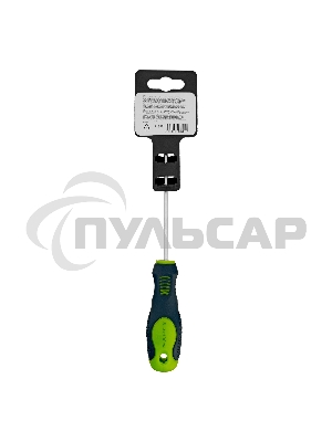 Отвертка, SL3,0 х 100 мм, CrV, 2-х компонентная рукоятка Сибртех