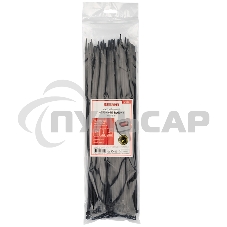 Хомут-стяжкa нейлоновая с тройным замком Rexant 350x4,8 мм, черная, упаковка 100 шт.