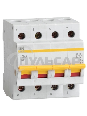 Выключатель нагрузки ВН-32 100А/4П ИЭК MNV10-4-100