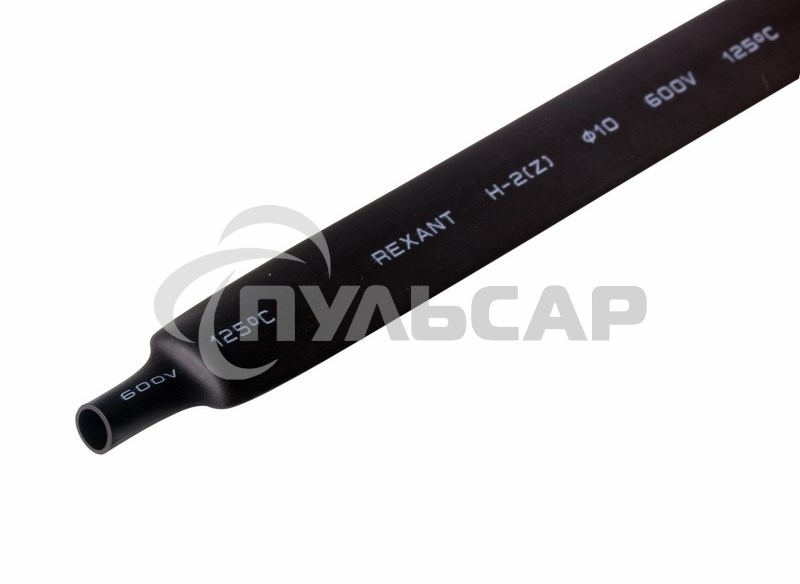 Термоусаживаемая трубка Rexant 10,0/5,0 мм, черная, упаковка 50 шт. по 1 м
