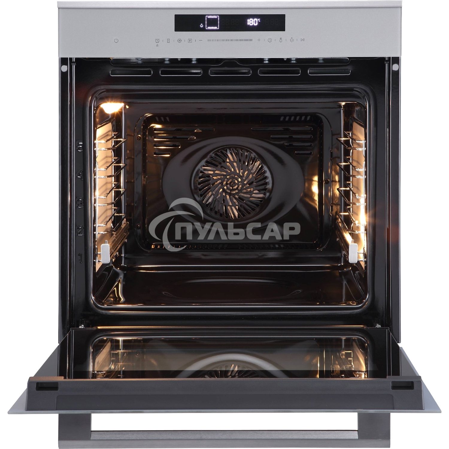 Духовой шкаф Korting OKB 1331 GBXGr серое стекло + черная нержавеющая сталь