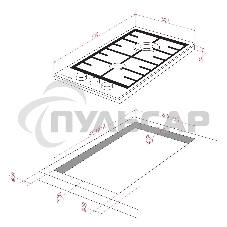 Газовая варочная панель Kuppersberg FG 36 W