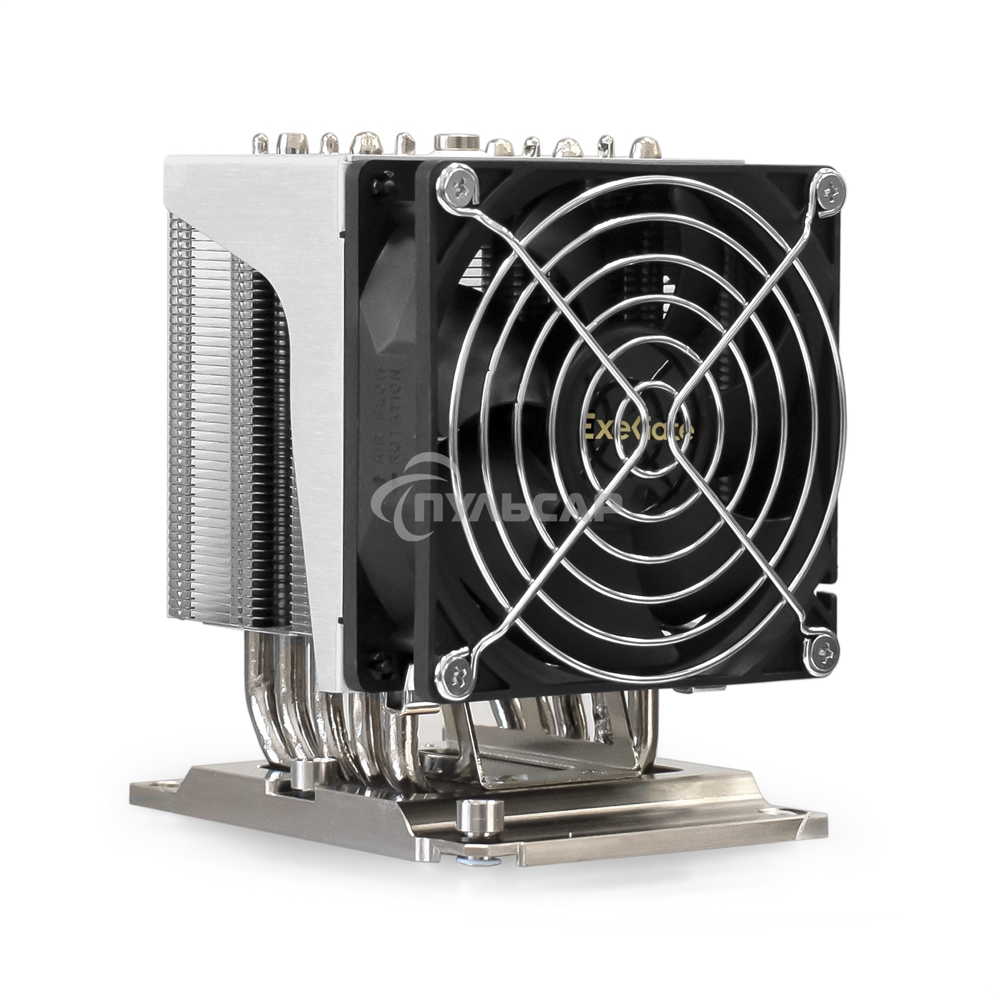 Кулер для процессора ExeGate ESNK-P0070APS4.PWM.4U.3647.Cu серебристый, 92 мм, алюминий/медь, 3800 об/мин, 44 дБ, 4 pin, 205 Вт, 125.5 мм