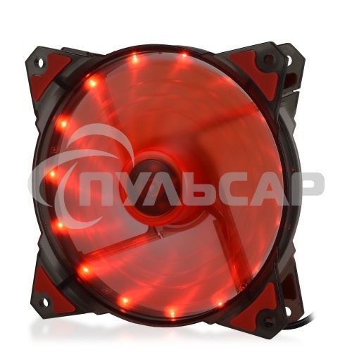 Вентилятор для корпуса Crown CMCF-12025S-1220 черный/красный, 120 мм, 1650 об/мин, 28 дБ, 3 pin