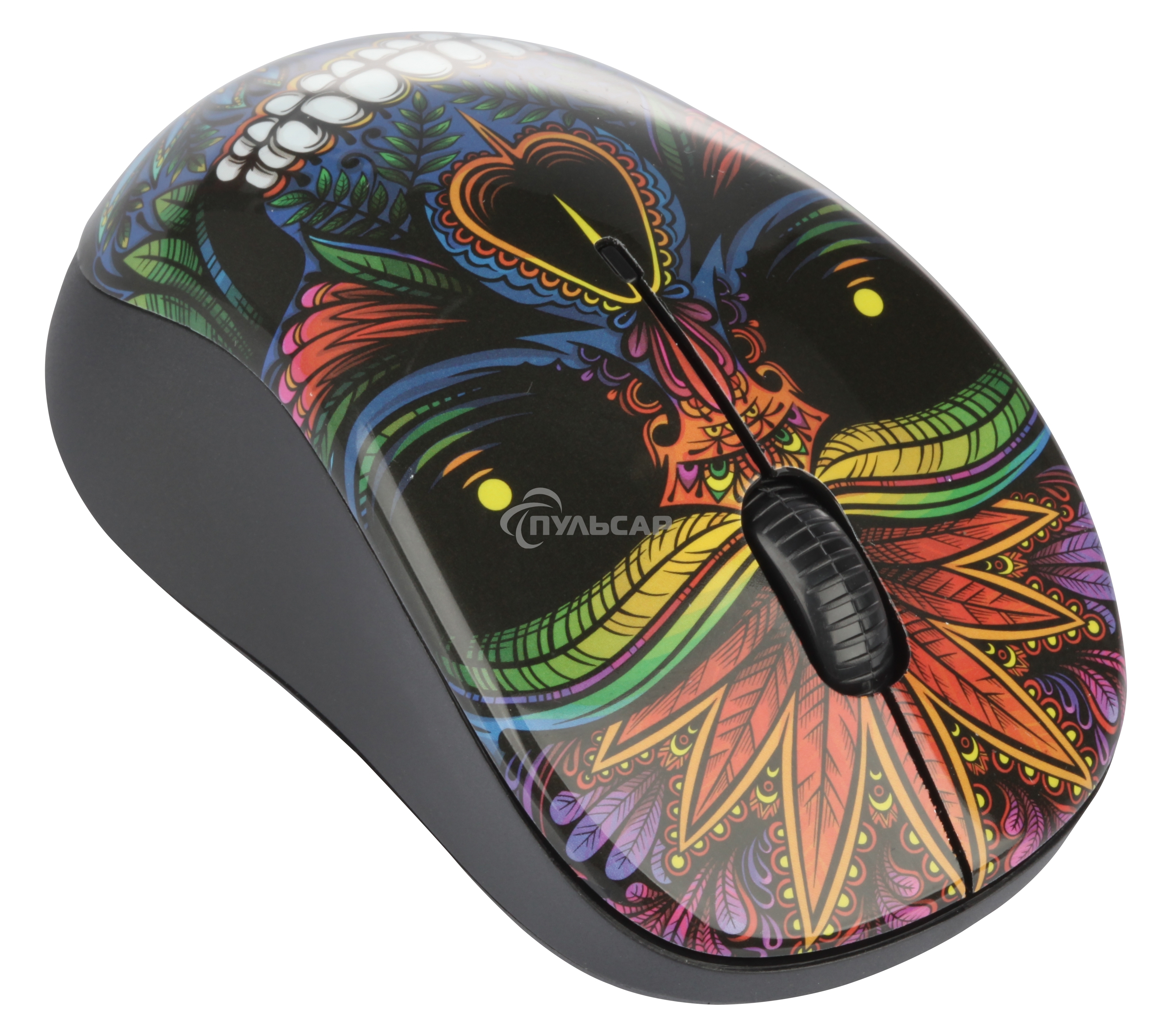 Мышь беспроводная Qumo Office M41 Totem черный, 1600 dpi, радиоканал, USB, кнопки - 4