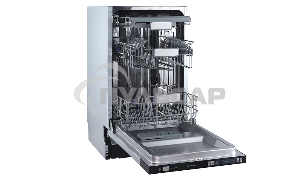 Встраиваемая посудомоечная машина Zigmund & Shtain DW 129.4509 X, черный, 44.8 см, 10 компл., 44 дБ, класс A++