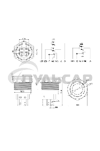 Кнопка антивандальная Ø22 12В Б/Фикс (5с) (ON)-OFF/(OFF)-ON подсв/синяя Rexant