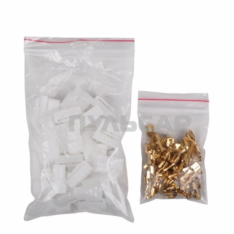 Клемма плоская гнездо 6.3 мм 1-1.5 мм² (РП-м 1.5-(6.3)) + колодка Rexant