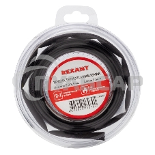 Трубка термоусаживаемая 5,0/2,5 мм черная, ролик 2,44 м Rexant