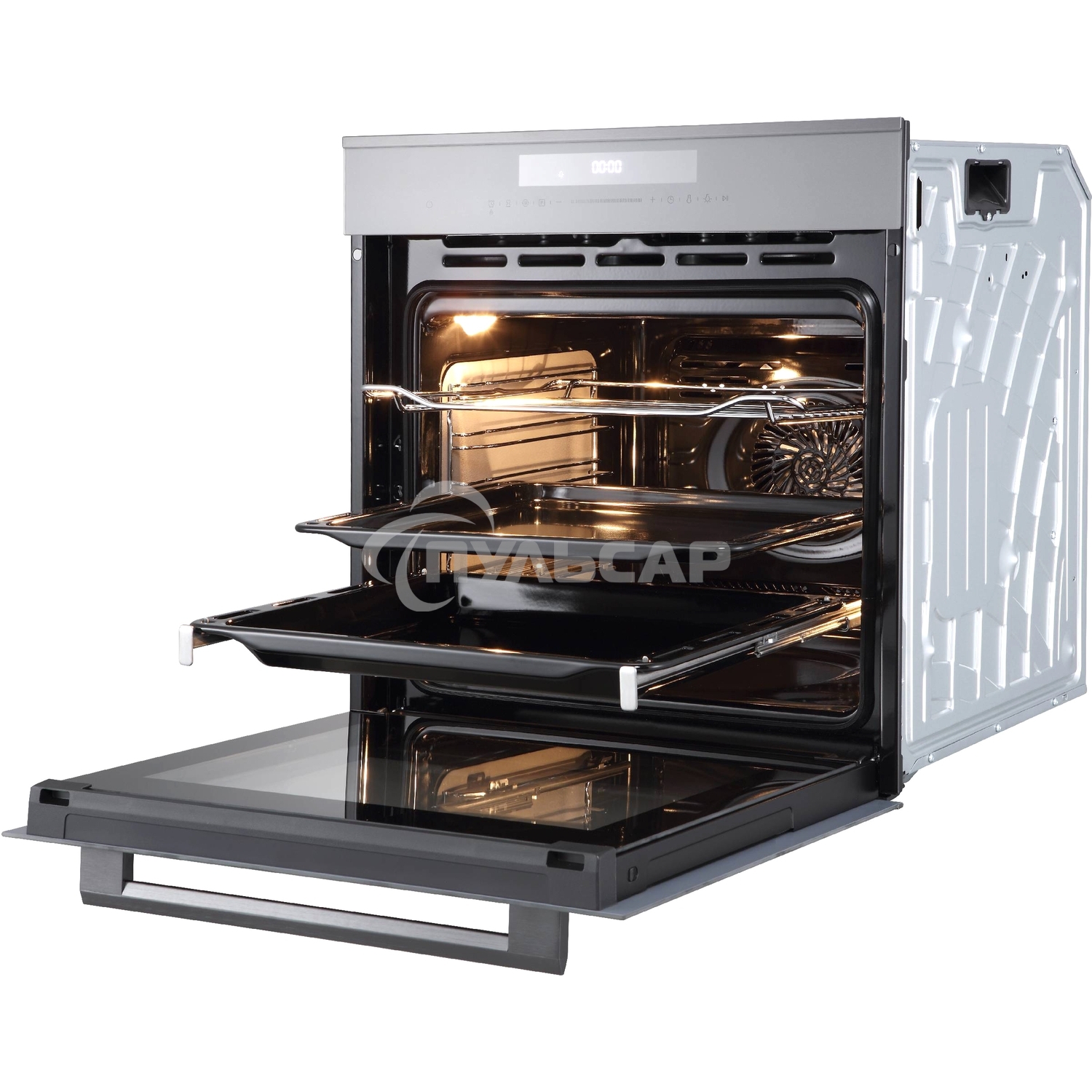 Духовой шкаф Korting OKB 1331 GBXGr серое стекло + черная нержавеющая сталь