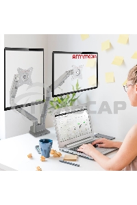 Кронштейн Arm media LCD-T36 серебристый, 4 шт/уп. Кр. алюм. настол. для 2-х мон. 15