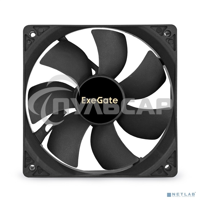Вентилятор для корпуса ExeGate EX12025S2P черный, 120 мм, 1500 об/мин, 24 дБ, 2 pin