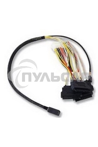 Кабель ACD-SFF8643-SAS8482SB-10M, INT, SFF8643-to-4*SFF8482+SB ( MiniSAS HD-to-SAS internal cable) 100см