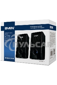 Колонки Sven 318 черный USB-порт ПК, ноутбука или адаптер 5V DC