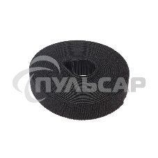 Лента-липучка многоразовая 5 м х 20 мм, черная (1 шт.) Rexant